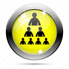 Organizational Chart With People Icon Stock Photo