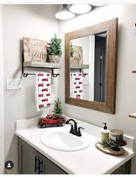 Pin By Sam Gerrish On Apartment In 2020 Christmas Bathroom Decor Small Bathroom Decor Bathroom Shelf Decor