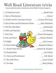 Pop Culture Games Literature Trivia In 2021 Trivia Pop Culture Trivia Literature