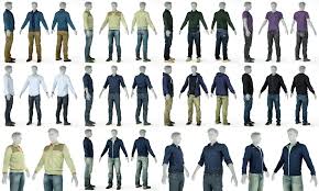 9 Casual Male Outfits V2 3d Model Collection Mens Casual Outfits Mens Outfits Casual