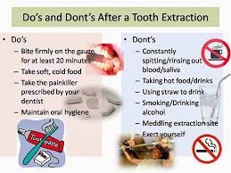 Do S And Dont S After Tooth Extraction Miamidentist Tooth Extraction Aftercare Dental Extraction Tooth Extraction