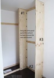 Construct a partition wall that can function as hanging space on the other side to give a more storage space. Remodelaholic Diy Closet Organizer For A Builder Basic Closet