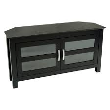 Currently, black corner tv cabinets with glass doors to be an important part that will harmonize around appearance, theme along with decoration, therefore everybody taking part in the interior also being delighted. Modern 2 Glass Door Corner Tv Stand For Tvs Up To 50 Saracina Home Target