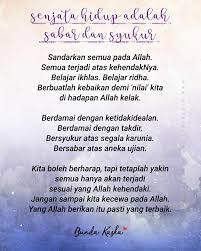 Senjata Hidup Adalah Sabar Dan Syukur Kata Kata Belajar Motivasi