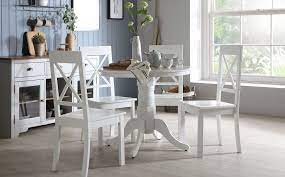 Kingston Round White Dining Table With 4 Kendal Chairs Furniture Choice Round White Dining Table White Dining Table Classic Dining Room