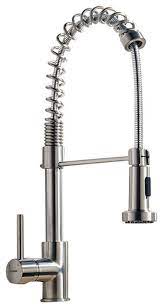 Kitchen sink faucet,tinen faucet pull down sprayer spring kitchen faucets, kitchen sink faucetstainless steel. Constantine Brushed Nickel Kitchen Sink Faucet With Pull Down Sprayer Contemporary Kitchen Faucets By Fontana Showers Houzz