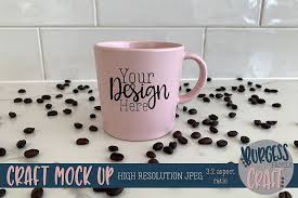 Use the psd file's smart object to replace the cover. Pink Mug Coffee Craft Mock Up High Resolution Free Design Resources Coffee Crafts Free Design