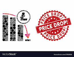 Collage Litecoin Panic Falling Chart With Textured