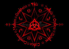 As a representation of the elements, the pentagram is involved in the wiccan practice of summoning the elemental spirits of the four directions at the beginning of a ritual. Book Of Shadows Wheel Of The Year Modern Paganism Wicca Wiccan Calendar And Holidays Red Compass With In The Middle Triquetra Stock Vector Illustration Of Holidays Mabon 149660638