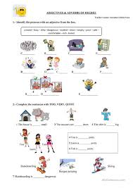 Describe the intensity, degree, or. Adjectives And Adverbs Of Degree English Esl Worksheets For Distance Learning And Physical Classrooms