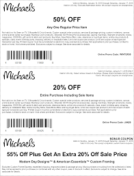 Michaels Coupons 50 Off A Single Item More At Michaels Coupon Coupon Apps Shopping Coupons