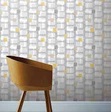 Explore the beautiful grey and yellow ideas photo gallery and find out exactly why houzz is the best experience for home renovation and design. Retro Block Grey And Yellow Wallpaper By Arthouse 901901