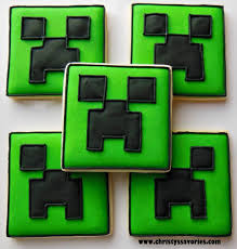 Minecraft Creeper Cookies Simple And Bold Like This Blog Post Minecraft Cookies Minecraft Birthday Cake Minecraft Cake