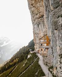 aescher ascher cliff restaurant and guesthouse switzerland travel pictures travel spot scenery