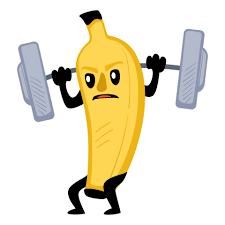 banane de musculation à laide déquipements de gym, vecteur de muscles en  croissance 19499575 Art vectoriel chez Vecteezy