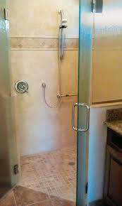 Enclosed by glass, this small but functional shower appears boundless. Forzastone Lightweight Stone Panels For Showers Remodeling