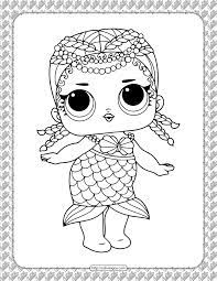 Surprise coloring pages/merbaby coloring page. Printable Lol Doll Merbaby Coloring Page