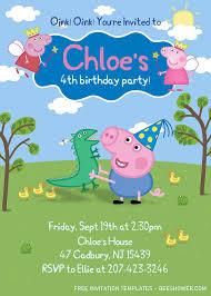 peppa pig baby shower invitation templates editable docx pig baby shower peppa pig invitations pig birthday invitations