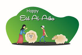 Wishes, quotes and messages for bakrid. Eid Al Adha Mubarak With Cartoon Tiny Grafik Von Iop Micro Creative Fabrica