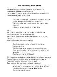 Tak lakoni kanti ikhlas ati. Chord Tresno Waranggono G