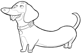 Our dog coloring pages have him all donned up for the show. Easy Wiener Dog Drawings Novocom Top