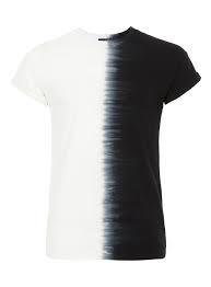 Black And White Tie Dye Shirt Black Half Tiedye High Roll T Shirt Topman Price 20 00 White Outfit For Men Shibori Fashion Mens Tshirts