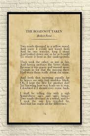 Robert Frost Poem Robert Frost Quote Classic Poems The Road Not Taken Literary Print Classic Book Page Art Print Christmas Gift Robert Frost Quotes Good Morning Quotes Robert Frost Poems