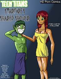 Starfire's Shared Shower Sex Comic - HD Porn Comics