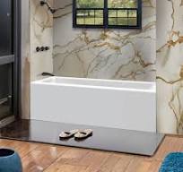 FINE FIXTURES 72 in. x 36 in. Acrylic Rectangular Alcove ...