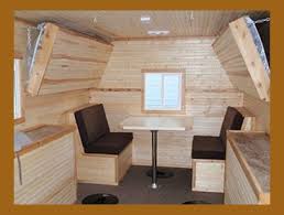 Ice Fishing Tips Ideas Aluminum Fish Houses On Skis Ice Fishing Bucket Ideas In 2020 Portable Fish House Cargo Trailer Camper Cargo Trailer Camper Conversion