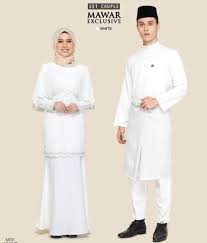 Inginkan baju raya sedondon ini 20 tema baju raya tahun 2021. Kurung Mawar Lace Set Couple Material Model Pakaian Gaun Putih Chiffon