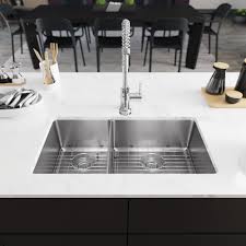 First thing you need to know (that is if you have yet to know): Rene Undermount Stainless Steel 31 1 8 In 40 60 Double Bowl Kitchen Sink Kit R1 1037r 14 The Home Depot