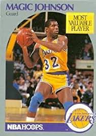 Mike trout (left) and lebron james (right) are the subjects of some of the most valuable unique sports cards ever sold. Magic Johnson Basketball Card Los Angeles Lakers 1990 Hoops 157 Most Valuable Player At Amazon S Sports Collectibles Store