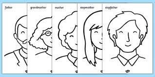 Top 10 family coloring pages for kids: My Family Colouring Sheets Esl Family Resources