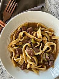 Comforting Beef Noodles Egg Noodles And Tender Chunks Of Beef Beef And Noodles Homemade Egg Noodles Beef Recipes