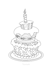 Frosting and more sprinkles seal the deal! 54 Best Happy Birthday Coloring Pages Free Printable Pdfs