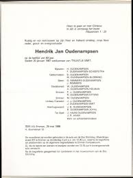Hendrik Jan Oudenampsen Overleden Oudenampsen