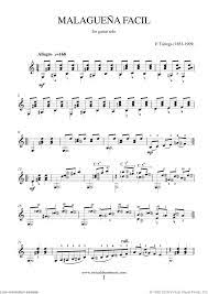 Tarrega Malaguena Facil Sheet Music For Guitar Solo Pdf Classical Guitar Sheet Music Sheet Music Guitar Solo