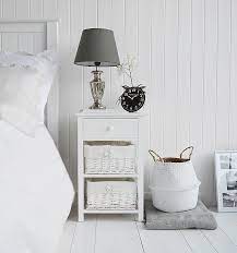 Side tables for living rooms are very versatile and are perfect for showing off beautiful lamps, flowers or ornaments. New Haven 3 Drawer White Painted Bedside Table The White Lighthouse Bedroom Furniture