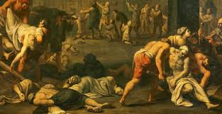 These symptoms include fever, headaches, and vomiting, as well as swollen and painful lymph nodes occurring in the area closest to where the bacteria entered the skin. The Black Death Historic Uk