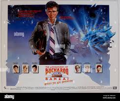 THE ADVENTURES OF BUCKAROO BANZAI ACROSS THE 8TH DIMENSION - Original Movie  Poster Stock Photo - Alamy