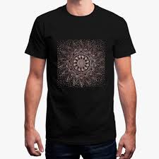 Elegant Rose Gold Mandala Dots And Marble Artwork T Shirt Men Large Streetwear Mens T Shirt Cotton Simple Summer Tee Shirt Man Cool T Shirt Buy Shirts