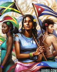 Black And Brown Unity Flag New Art Sisters Of The Sun Born From The Sun These Woman Stand Strong In Unity Honoring The Many Countrie Black Girl Art Black Art Pictures Black Artists