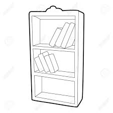 Bookcase Cartoon Black And White In 2020 Bookcase Bookshelf Art Creative Bookshelves