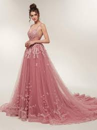 See Through Dusty Pink Lace A Line Long Evening Prom Dresses Cheap Sweet 16 Dresses 18354 Sweet 16 Dresses Gorgeous Prom Dresses Cheap Sweet 16 Dresses