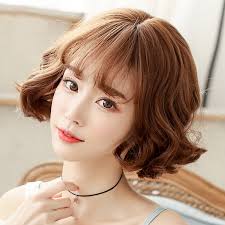 As this hair curler in singapore doesn't have a clip to help secure the hair while styling how to: Wig Girl Short Hair Air Liu Hai Natural Korean Wave Head Fashion In The Middle Of Short Curly Pear Flower Head Wig Set