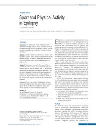 Some sports more than others have physical aggression as part of the sport. Sport And Physical Activity In Epilepsy 06 01 2020