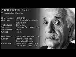 Steckbrief Albert Einstein - Youtube