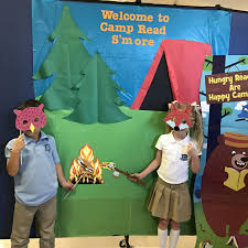 Happy Camper Book Fair Photo Booth Happy Camper Book Fair Camping Theme Classroom Camping Classroom