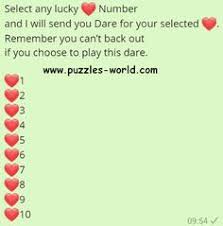 Write my name in ur status for a day. Whatsapp Forum Dare Game Dare Games For Friends Dare Games Truth Or Dare Games